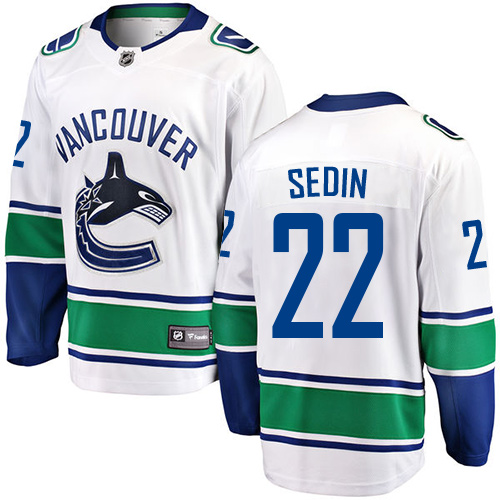 Kinder Vancouver Canucks Eishockey Trikot Daniel Sedin #22 Breakaway Weiß Fanatics Branded Auswärts